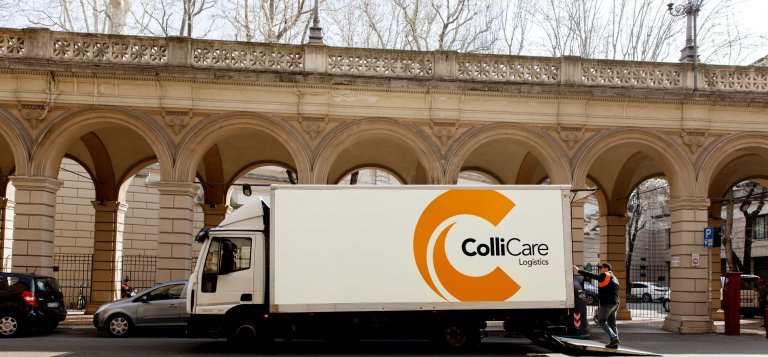 ColliCare-trailers filled with predictable goods travelling through Europe.