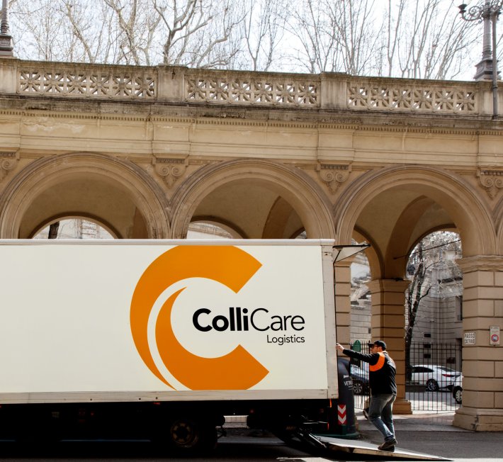 ColliCare-trailers filled with predictable goods travelling through Europe.
